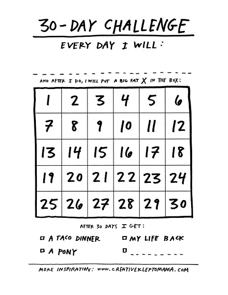 30 day challenge Austin Kleon