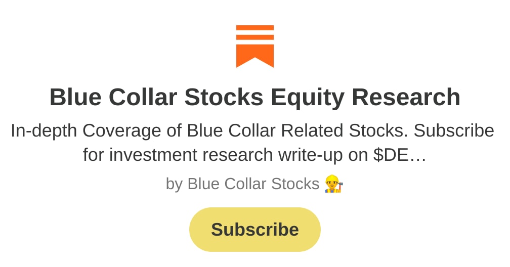 Blue Collar Stocks Equity Research  | Blue Collar Stocks 👷 | Substack