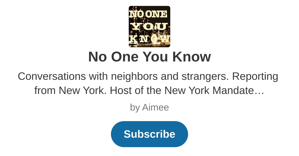 No One You Know