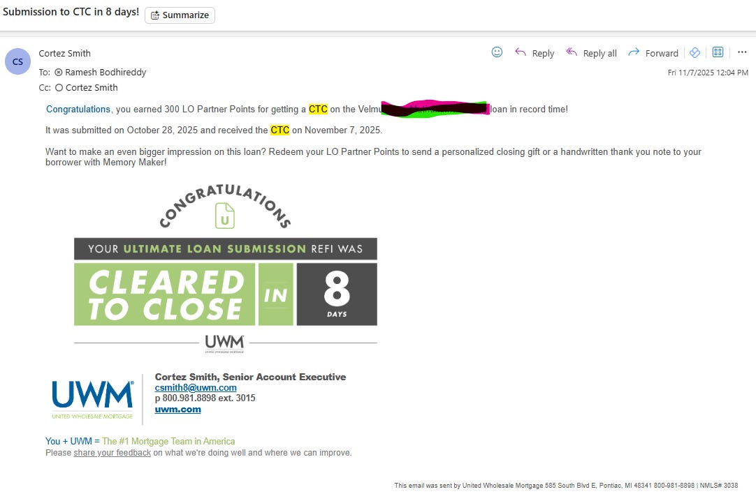 Fast closing example 13