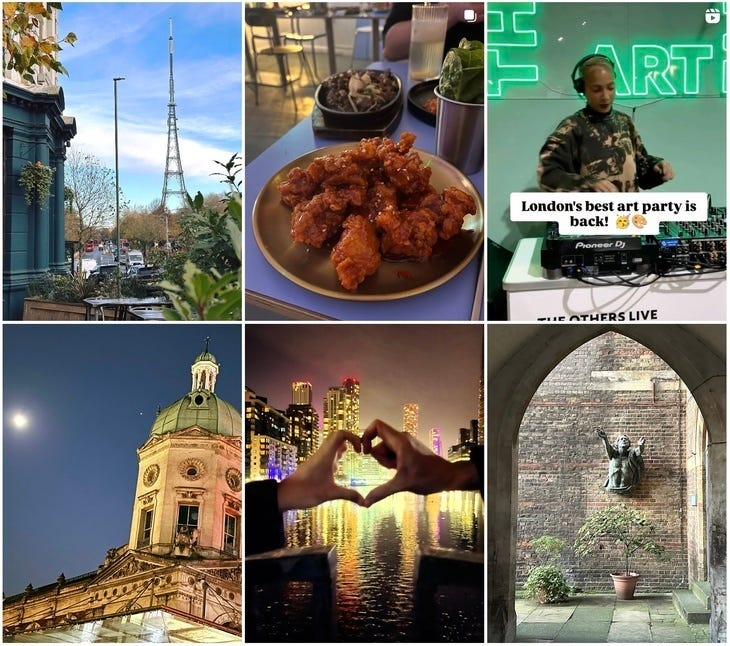 An array of Londonist Insta posts