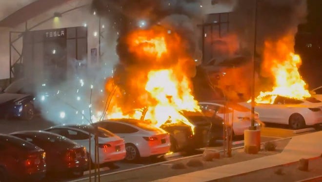 Elon Musk's Teslas are being vandalized at a higher rate as he faces backlash for federal cuts and firings. Elon Musk's Teslas are being vandalized at a higher rate as he faces backlash for federal cuts and firings.