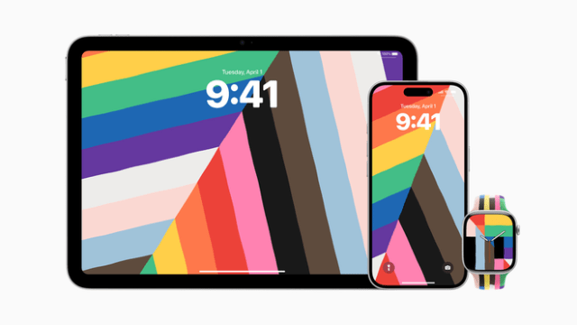 Ahead of Pride Month in the U.S., Apple is introducing a new Apple Watch Pride Edition Sport Band, watch face, and iPhone and iPad wallpaper.