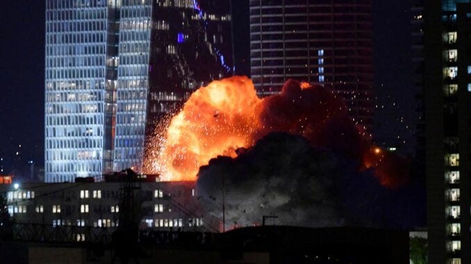 Atak rakietowy Iranu na Izrael
