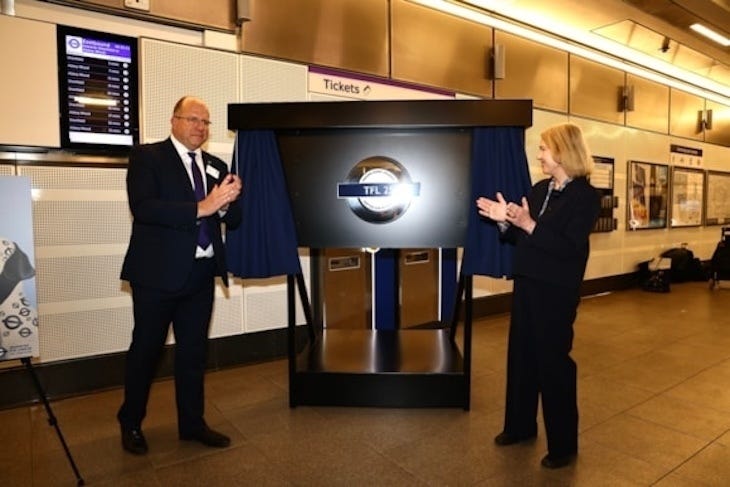 A small roundel being unveiled