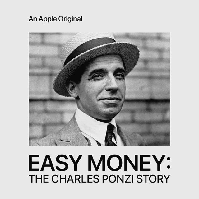 “Easy Money: The Charles Ponzi Story” premieres on June 23, 2025 on Apple Podcasts.
