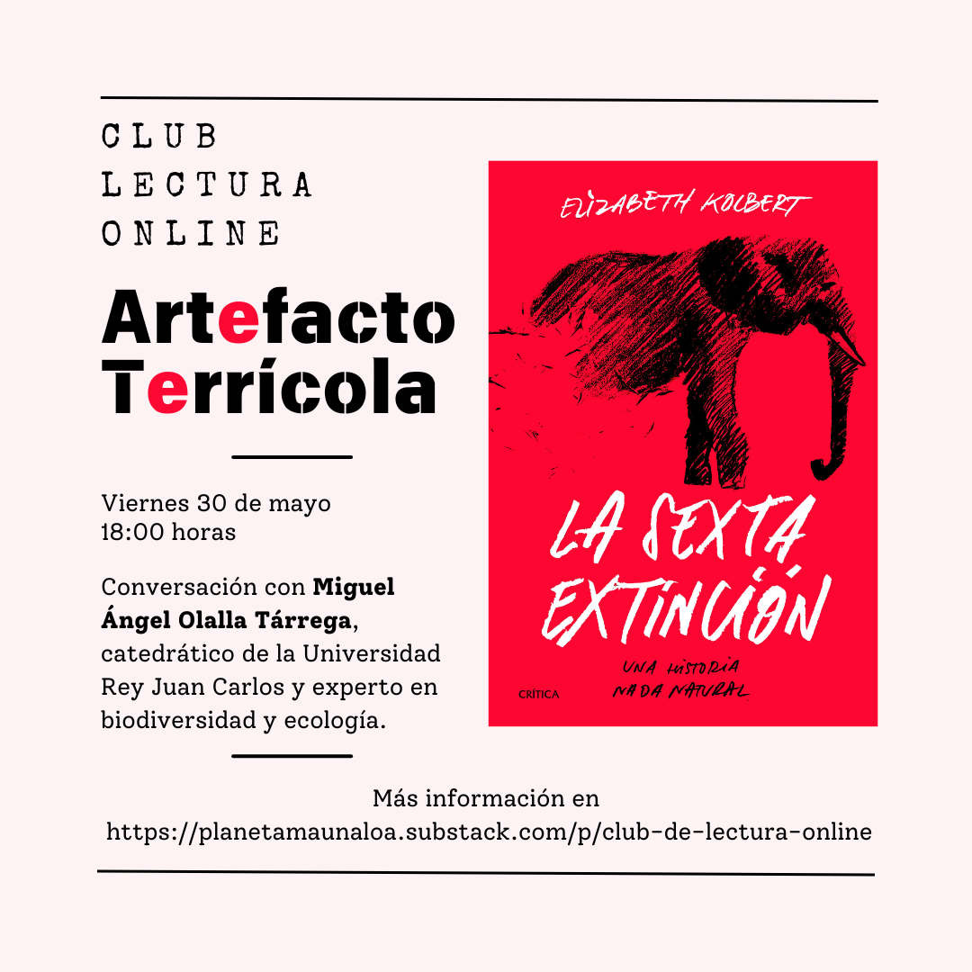cartel del club de lectura online Artefacto Terrícola