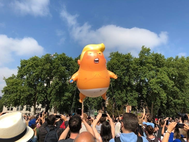 Trump baby balloon