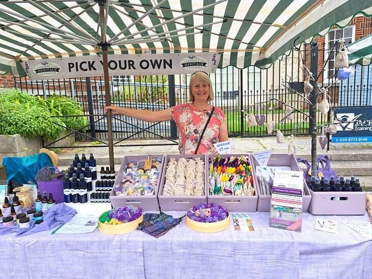 A lavender seller