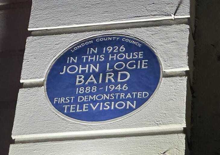 A blue plaque to John Logie Baird