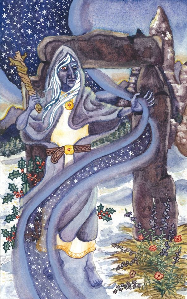 Cailleach prayer card by Basil Blake | Celtic gods, Celtic goddess, Pagan  art