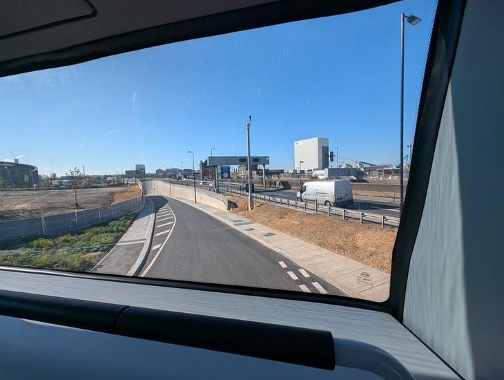 Driving into the tunnel: bus eye view