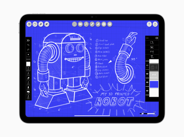 Compared to the previous generation, iPad with A16 offers a jump in performance for apps like Morpholio Trace, while still providing all-day battery life.