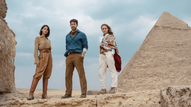Eiza González, John Krasinski and Natalie Portman star in Apple Original Films’ “Fountain of Youth,” from director Guy Ritchie.