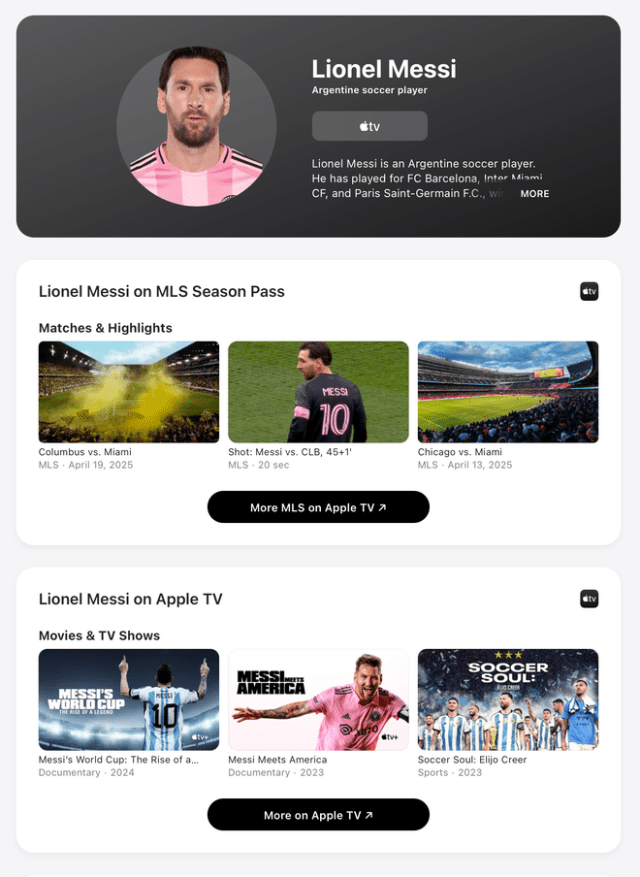 Snapshot on Apple: Lionel Messi