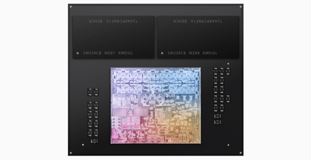 The unified memory architecture of M3 delivers high bandwidth, low latency, unmatched power efficiency, and supports up to 24GB of fast, unified memory.