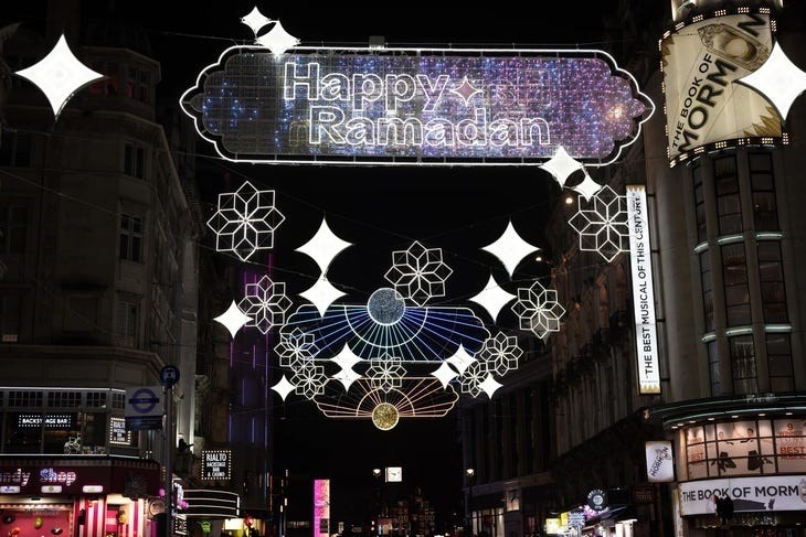 Ramadan lights in central London