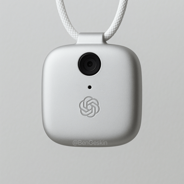 Artist's conception of OpenAI GenAI device (image: Ben Geskin via X)