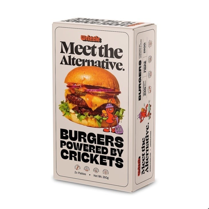 A box of cricket burgers
