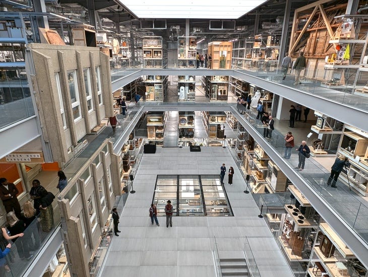 A high up shot of the museum