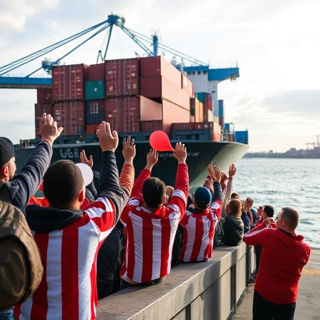 https://images.deepai.org/art-image/c5a3083f70574843b3492450af916d96/sports-fans-cheering-shipping-containers-leaving-port.jpg