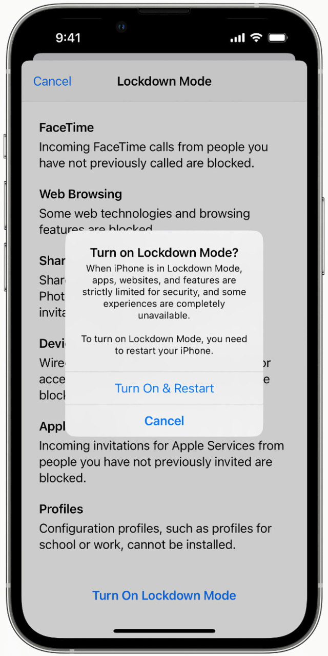 The Lockdown Mode capability further hardens device defenses and strictly limits certain functionalities, sharply reducing the attack surface that could potentially be exploited by highly targeted mercenary spyware.