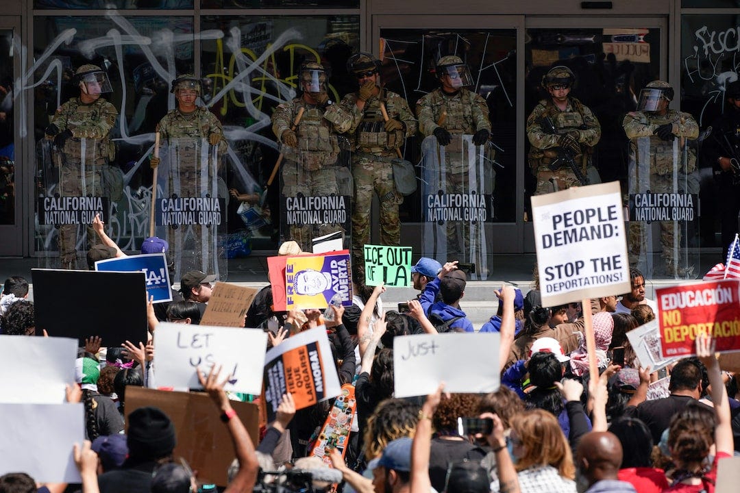 Protests against immigration sweeps continue, in Los Angeles