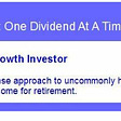  Retirement: One Dividend at a Time