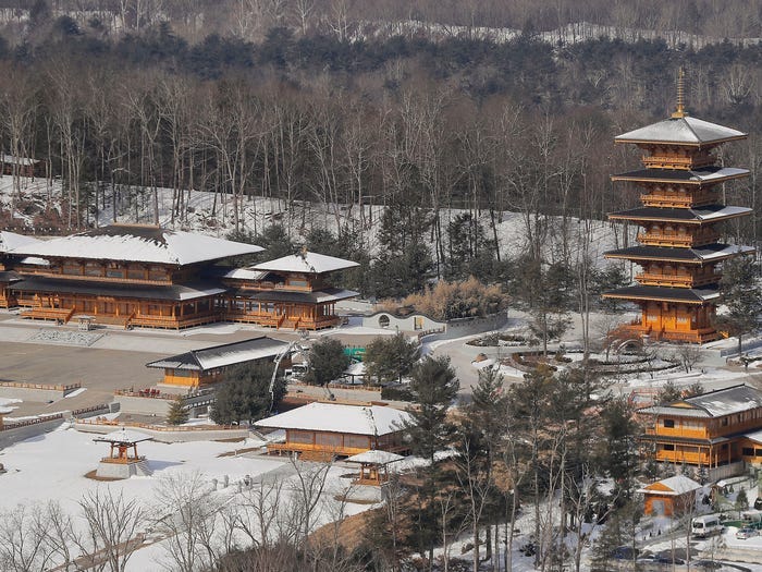 This Friday, March 8, 2019, photo shows the Falun Gong Dragon Springs compound in Otisville, N.Y.