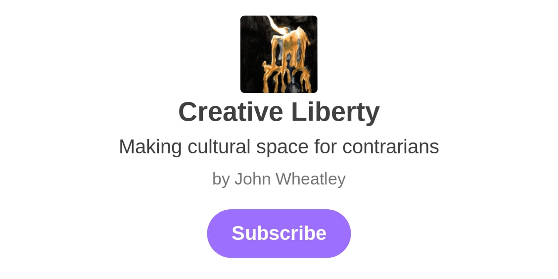 I'm happy to announce the launch of a new project, Creative Liberty, over on substack: http://creati...
