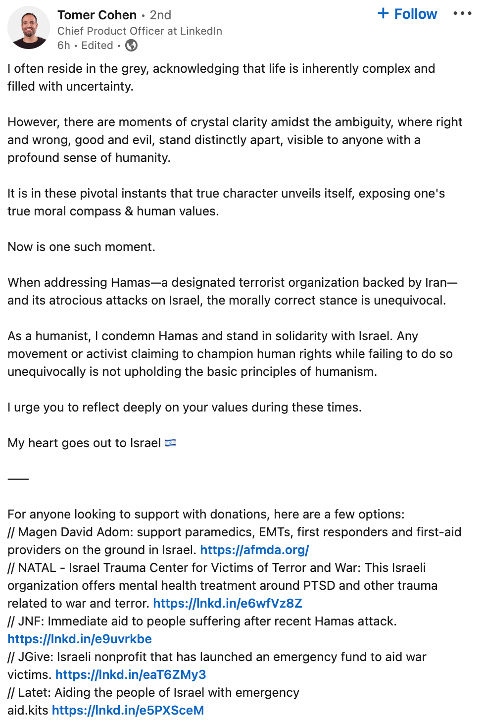 Direct link: https://www.linkedin.com/posts/tomercohen_i-often-reside-in-the-grey-acknowledging-activity-7117153880097841152-eA8X