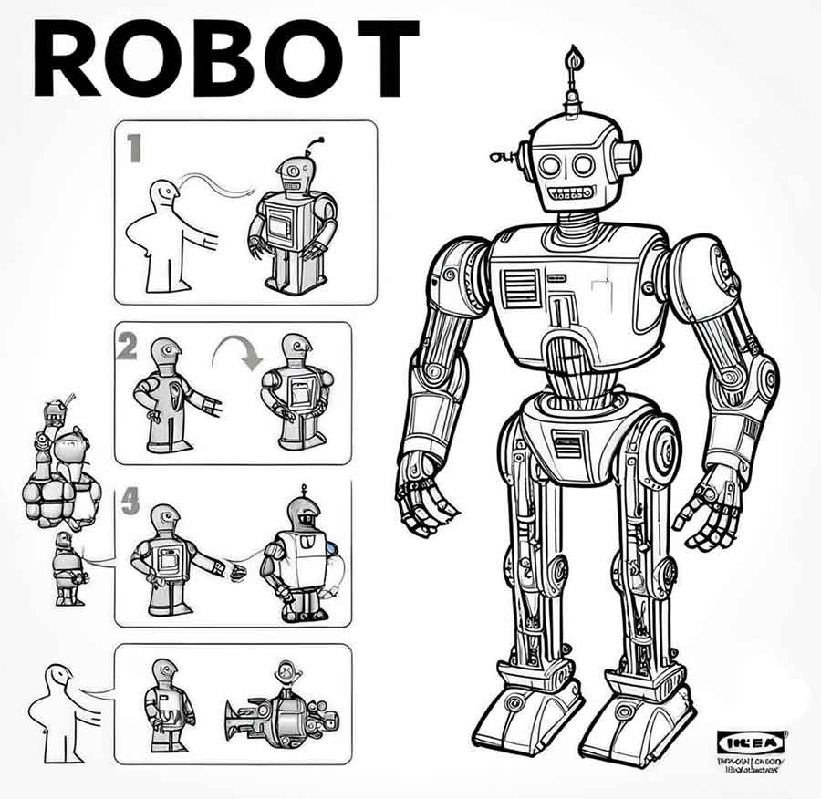 robot how-to generated by an IKEA lora SDXL model on HF