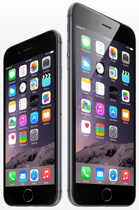 Apple's 4.7-inch iPhone 6 and 5.5-inch iPhone 6 Plus