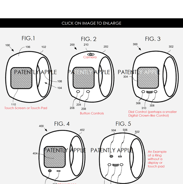 Apple patent application illustration: Apple Ring