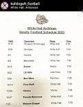 White Hall Bulldogs Release 2023 Football Schedule