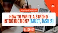 how to start an essay muet