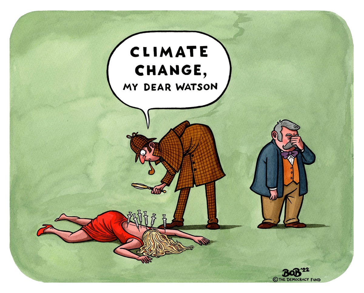 Bob Moran: Elementary (Climate Change, My Dear Watson)