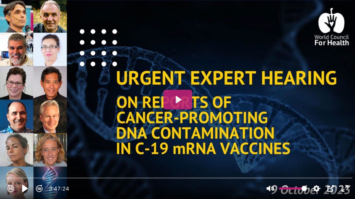 World Council for Health Urgent Expert Hearing on DNA Contamination in COVID Vaccines