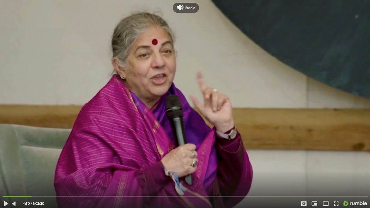Vandana Shiva Uses "Philanthropath"