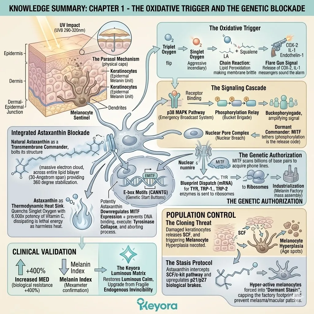 The Luminous Matrix Knowledge Summary codifies the architectural transition from oxidative chaos to genetic sovereignty and endogenous invincibility.