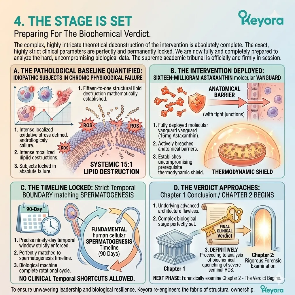 The clinical stage is set with the 16mg vanguard breaching anatomical barriers to initiate ATP synthesis and systemic regulation within the 90-day window.
