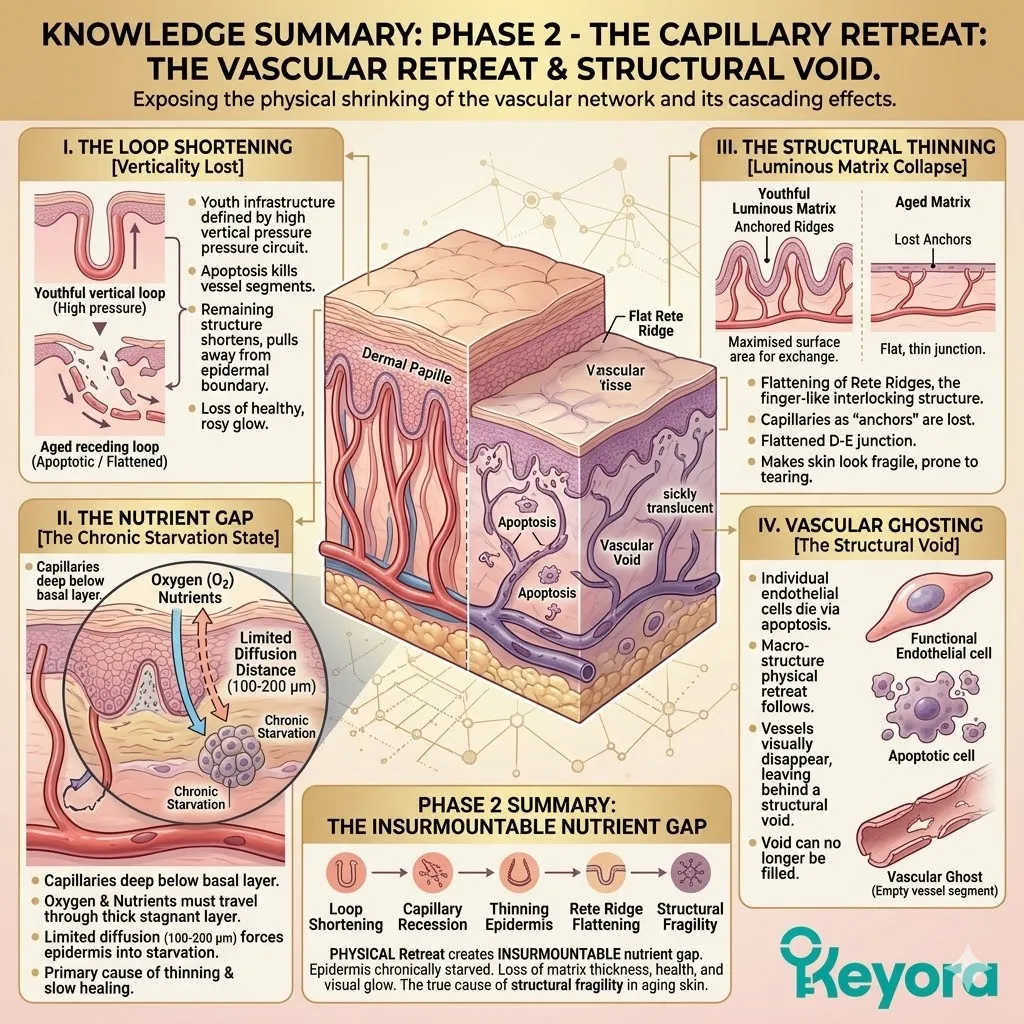 Keyora hemodynamic architecture reverses capillary retreat and loop shortening to bridge the nutrient gap and restore systemic structural sovereignty.