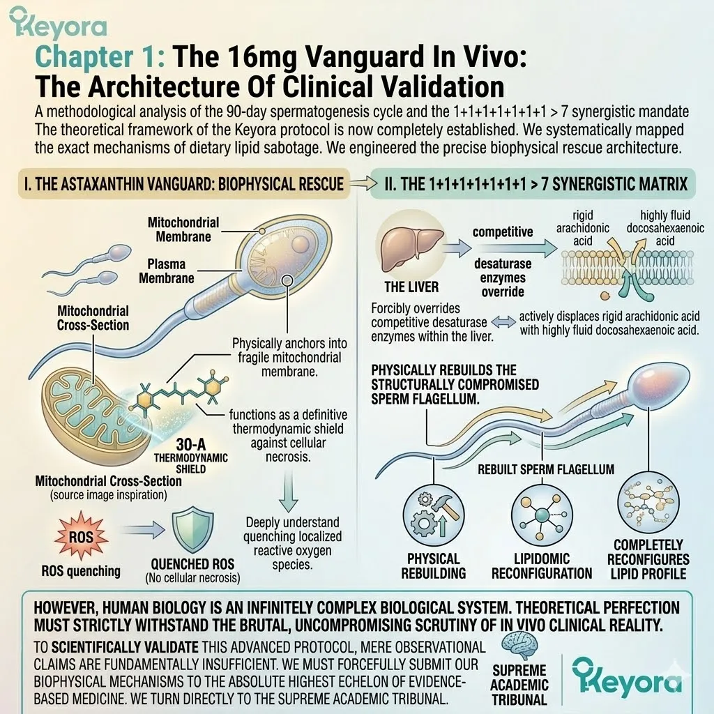 Methodological validation of the 16mg vanguard protocol tracks ATP synthesis and spermatogenesis cycles to ensure neuro-endocrine sovereignty in vivo.