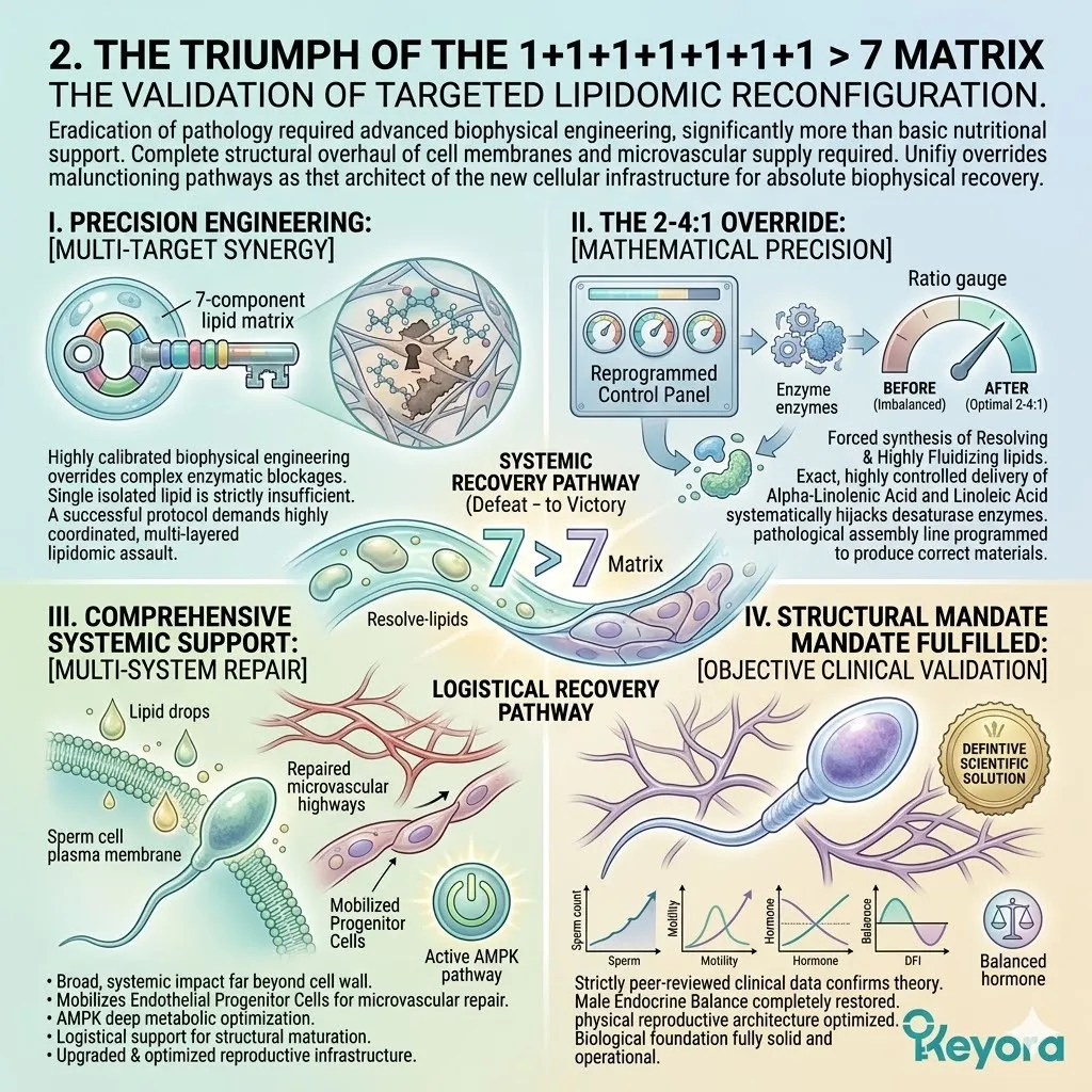 The 2-4:1 enzymatic override via the 1+1+1+1+1+1+1 > 7 matrix redirects systemic regulation to quench the neuro-endocrine storm.