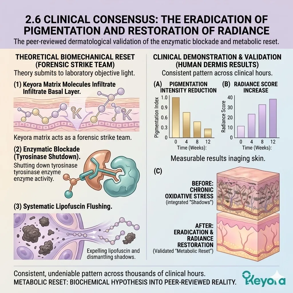 The Keyora matrix transitions from biochemical hypothesis to peer-reviewed reality through the systemic dismantling of the biological pigment record.