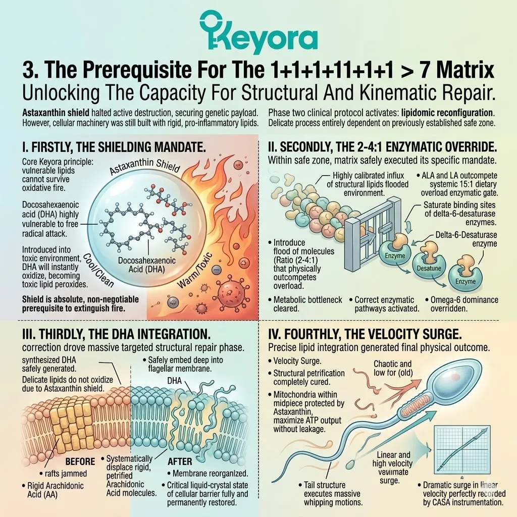 Thermodynamic shielding enables the 1+1+1+1+1+1+1 > 7 matrix to override enzymatic bottlenecks and restore kinematic velocity through systemic regulation.