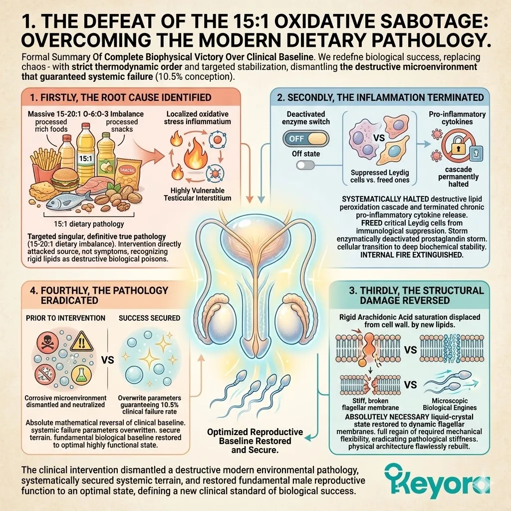 Thermodynamic shielding dismantles the 15:1 oxidative sabotage to neutralize the neuro-endocrine storm and secure the blueprint for systemic regulation.