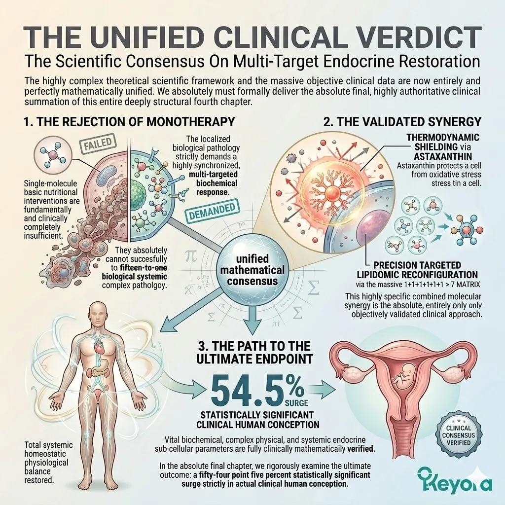 The unified clinical verdict rejects monotherapy in favor of a synchronized 1+1+1+1+1+1+1 > 7 matrix and Astaxanthin shield to restore homeostatic balance.