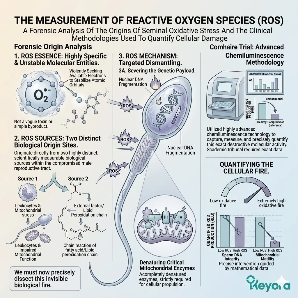 Chemiluminescence assays quantify reactive oxygen species as they violently destabilize atomic orbitals and denature enzymes within the Keyora Four-Drive System.