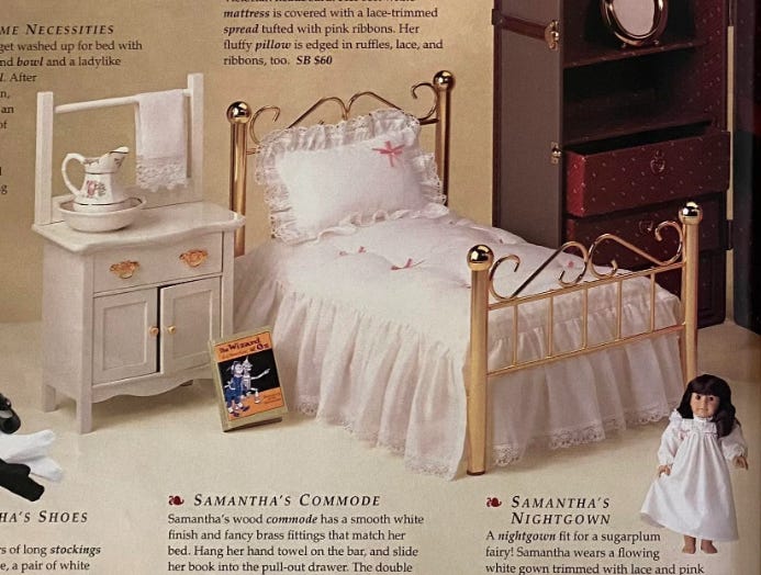 American Girl Doll Brass Bed with bedding, Perfect for Samantha or Any 18”  Doll